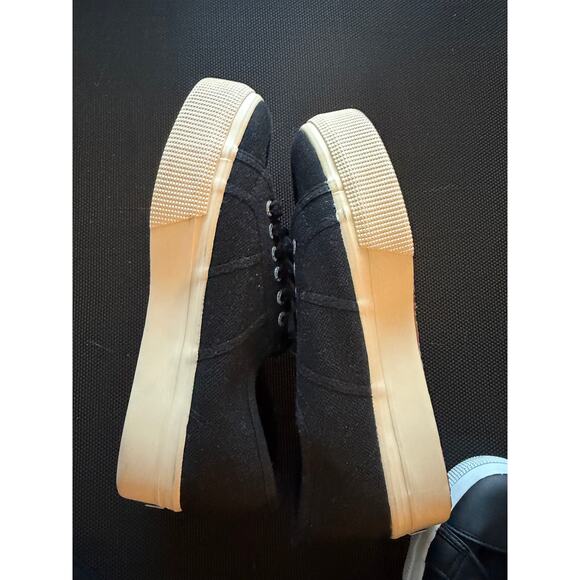 Superga Womens' Black Canvas Sneakers, EUC - Picture 5 of 6